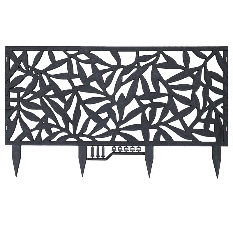 Jack Matrix Garden Edging Foliage_900 x 400mm_Charcoal_1600X1600